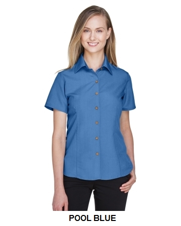 Harriton Ladies' Barbados Textured Camp Shirt.  HARRITON  M560W